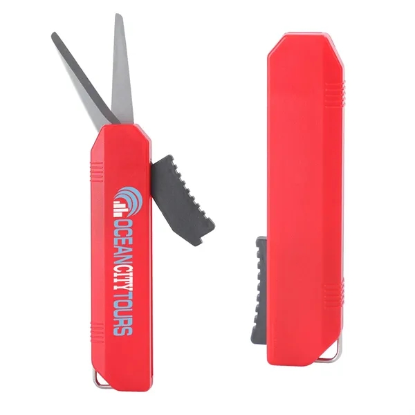 Medium Red color option for Slim Trim Folding Travel Scissors