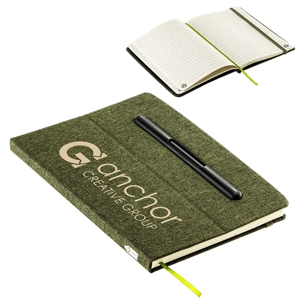 Medium Green color option for Boardroom Hardcover Journal With Built In Phone Stand And Pe