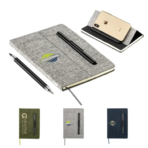 Main photo of Boardroom Hardcover Journal With Built In Phone Stand And Pe