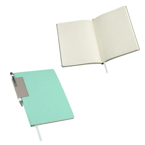Medium Mint Green color option for Charter Textured Softcover Journal With Pen