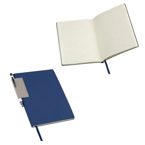 Medium Navy Blue color option for Charter Textured Softcover Journal With Pen