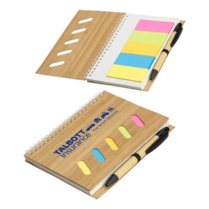 Photo of Bamboo Soft Spiral Notebook With Sticky Notes