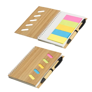 Photo of Bamboo Soft Spiral Notebook With Sticky Notes