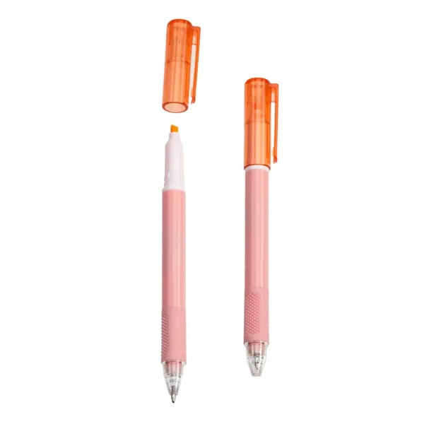 Medium Orange color option for Skywriter Combo Recycled Plastic Ball Pen & Highlighter