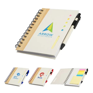 Photo of Camber Spiral Notebook With Colorful Sticky Notes & Pen