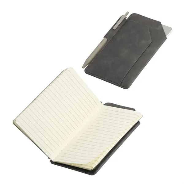 Medium Gray color option for Protege Mini Notebook With Pen & Front Pocket
