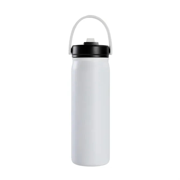 Medium White color option for Lennon 20 Oz Eco Friendly Straw Lid Vacuum Bottle