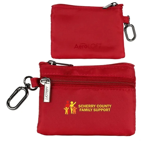 Medium Cardinal Red color option for Aero Loft® Carabiner Zip Wallet