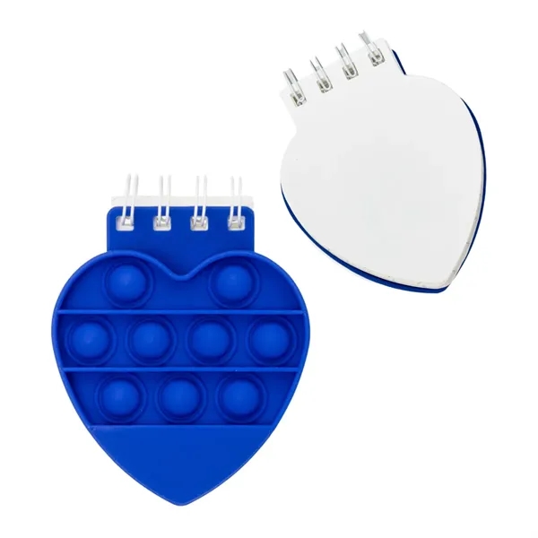 Medium Blue color option for Heart Push Pop Spiral Notebook