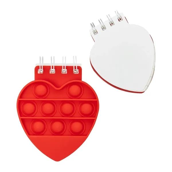 Medium Red color option for Heart Push Pop Spiral Notebook