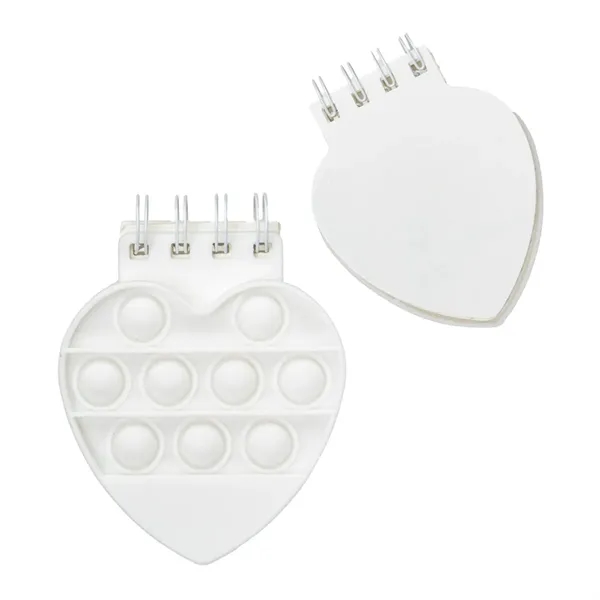 Medium White color option for Heart Push Pop Spiral Notebook