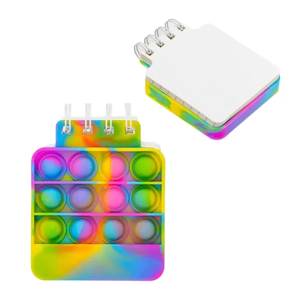 Medium Rainbow color option for Square Push Pop Spiral Notebook