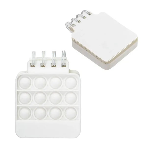Medium White color option for Square Push Pop Spiral Notebook