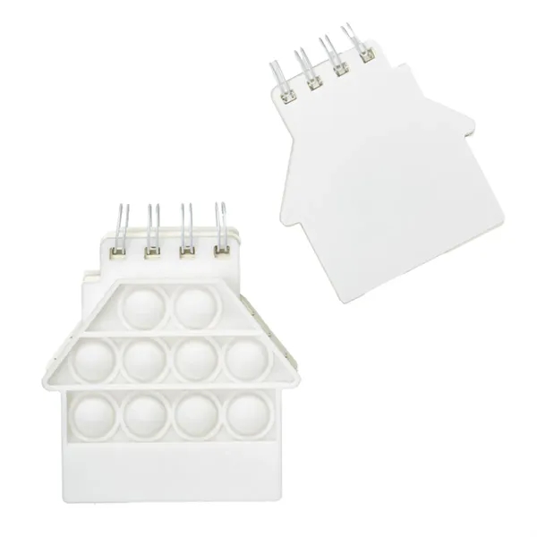 Medium White color option for House Push Pop Spiral Notebook