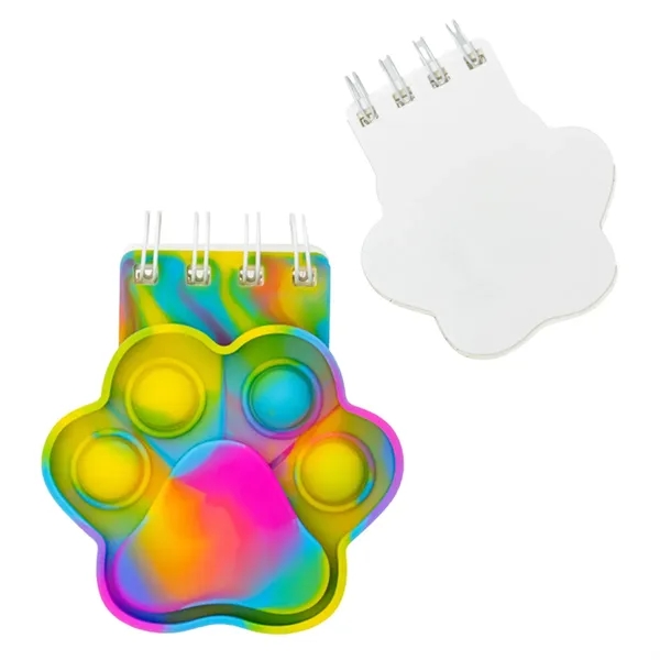 Medium Rainbow color option for Paw Push Pop Spiral Notebook