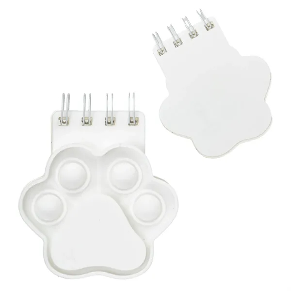 Medium White color option for Paw Push Pop Spiral Notebook