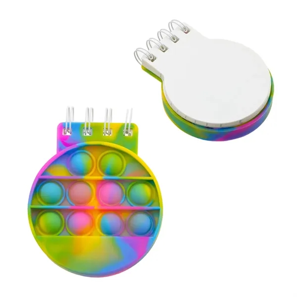 Medium Rainbow color option for Round Push Pop Spiral Notebook