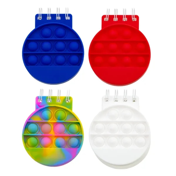 Medium Red color option for Round Push Pop Spiral Notebook