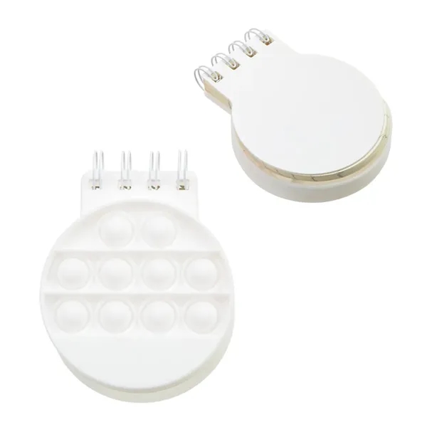 Medium White color option for Round Push Pop Spiral Notebook