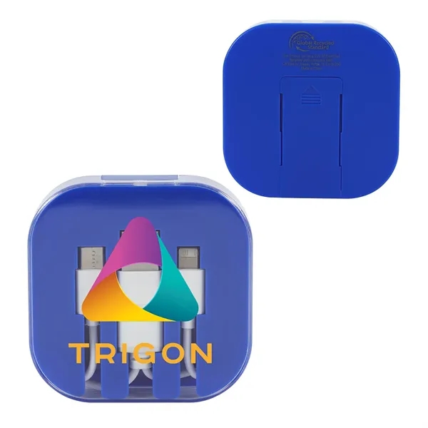 Medium Royal Blue color option for Tetra 4 In 1 Charging Cable With Recycled Abs Case & Built I