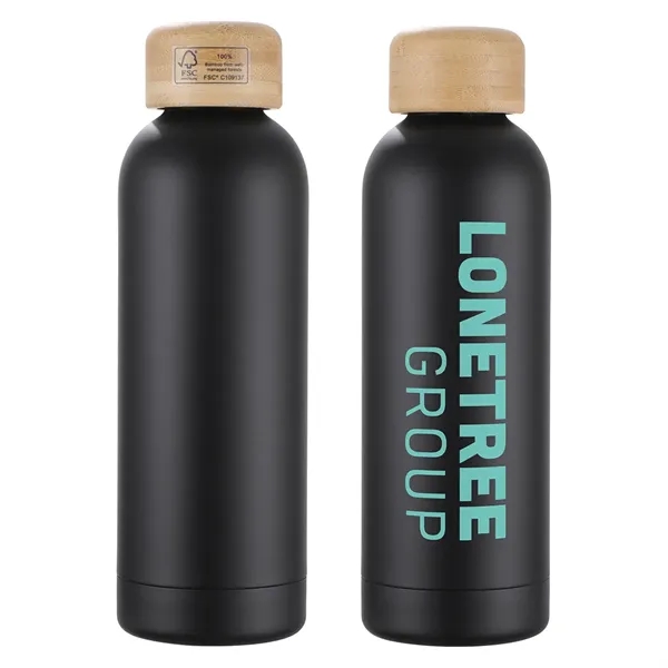 Medium Black color option for Lexi 17 Oz Eco Friendly Vacuum Stainless Steel Bottle W/ Bam