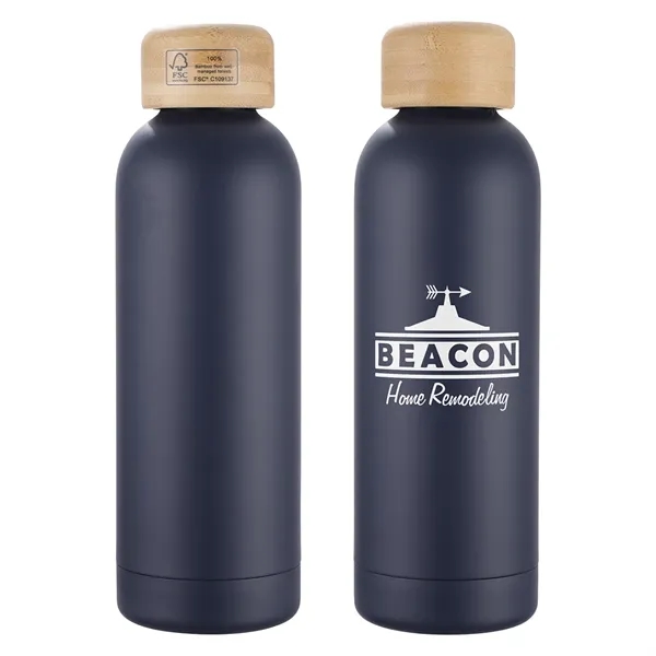 Medium Navy Blue color option for Lexi 17 Oz Eco Friendly Vacuum Stainless Steel Bottle W/ Bam