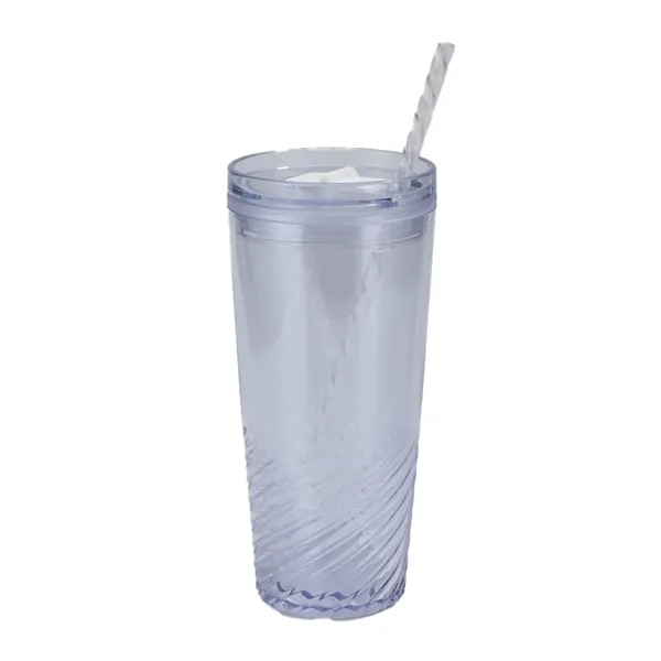 Clear color option for Clio 20 Oz Recycled Acrylic Straw Tumbler