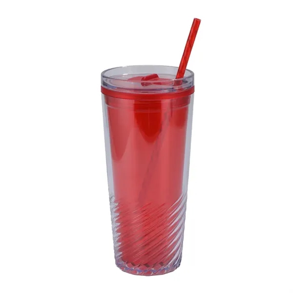 Medium Red color option for Clio 20 Oz Recycled Acrylic Straw Tumbler