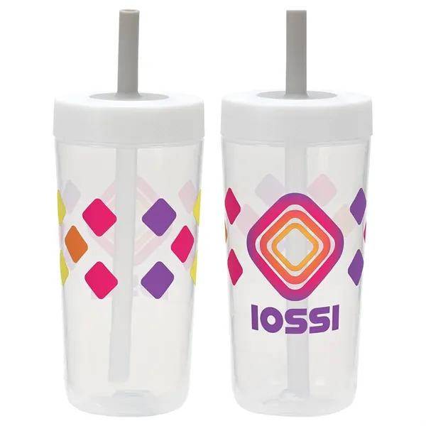 Frost White color option for Havana 22 Oz Recycled Polypropylene Tumbler With Silicone St