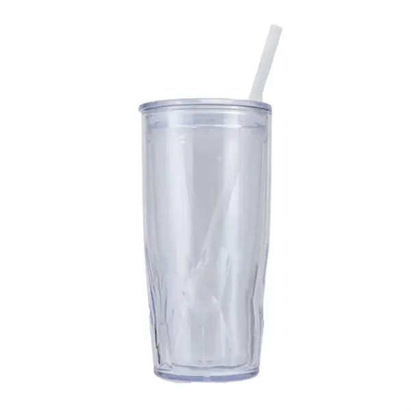 Clear color option for Luster 16 Oz Recycled Acrylic Straw Tumbler