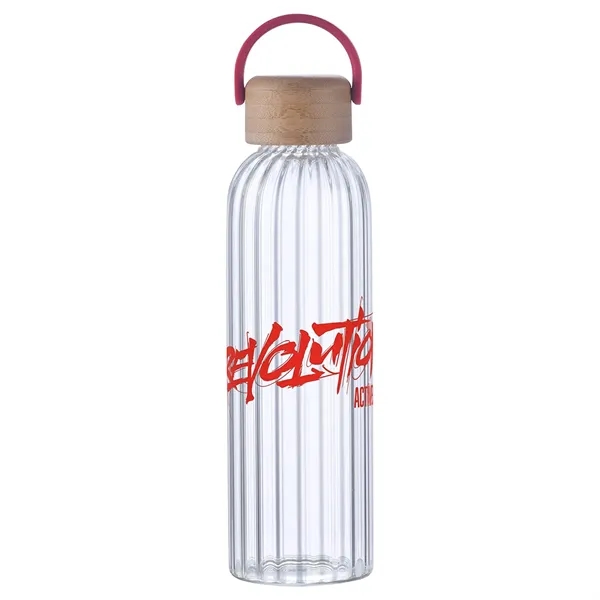 Medium Red color option for Eos 21 Oz Glass Bottle W/ Bamboo Lid