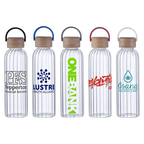 Main photo of Eos 21 Oz Glass Bottle W/ Bamboo Lid