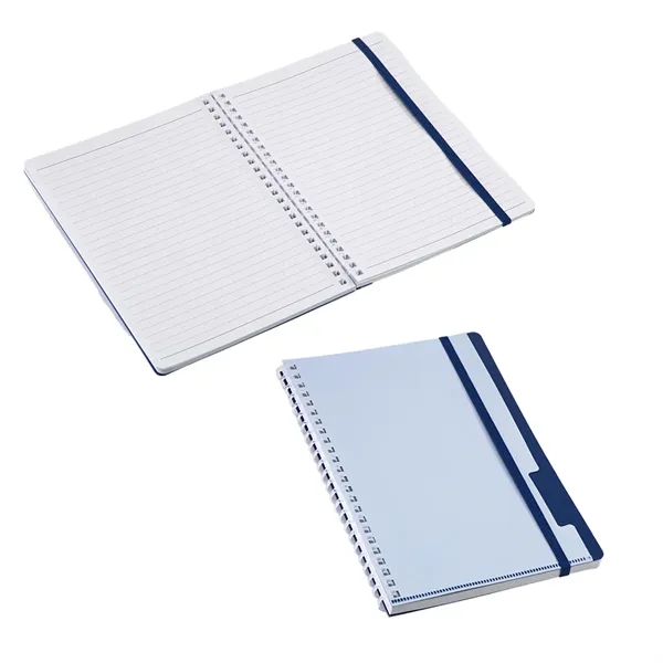 Medium Blue color option for Arcadia Soft Spiral Notebook With Front Pocket