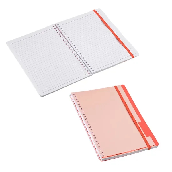 Medium Red color option for Arcadia Soft Spiral Notebook With Front Pocket