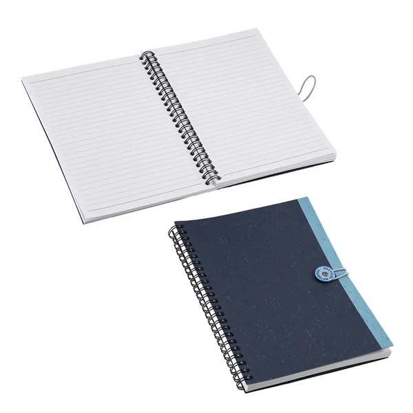 Medium Navy Blue/Blue color option for Centrum Spiral Notebook With Elastic Closure