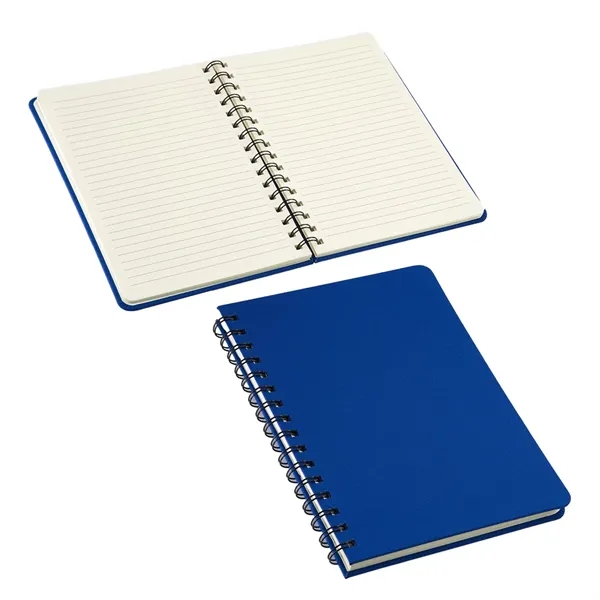 Medium Blue color option for Parley Repreve® Recycled Textured Hardcover Spiral Notebook