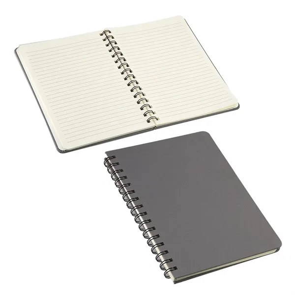 Medium Gray color option for Parley Repreve® Recycled Textured Hardcover Spiral Notebook