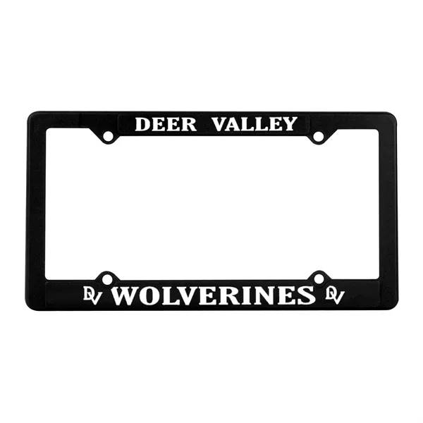 Black color option for Garyline® Economy License Plate Frame