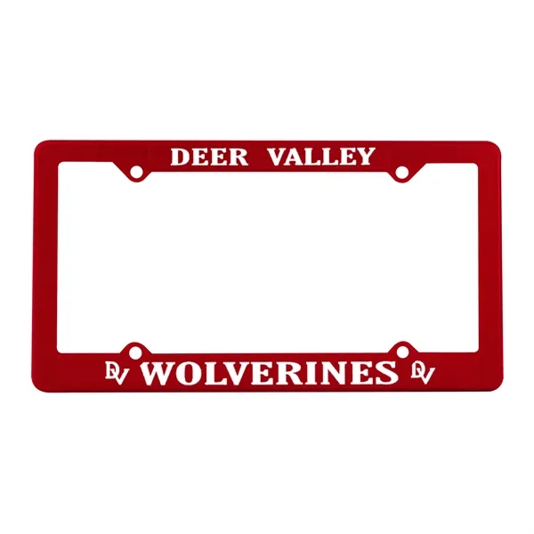 Red color option for Garyline® Economy License Plate Frame