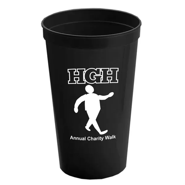 Black color option for Garyline® Cups On The Go Stadium Cup   22 Oz.