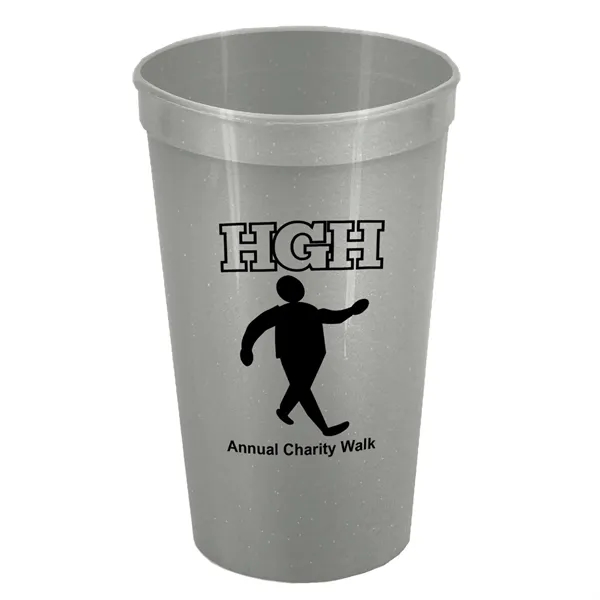 Metallic Silver color option for Garyline® Cups On The Go Stadium Cup   22 Oz.