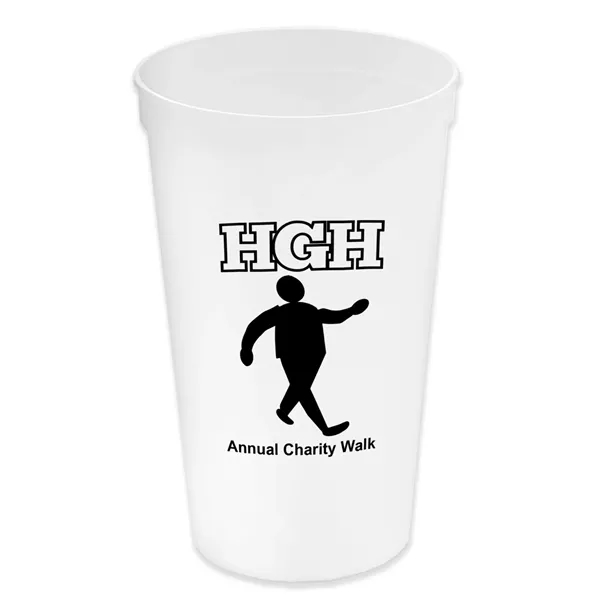 White color option for Garyline® Cups On The Go Stadium Cup   22 Oz.
