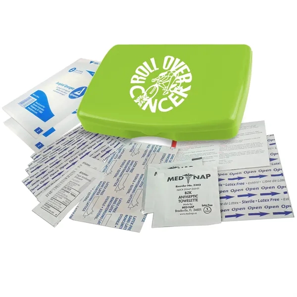 Lime Green color option for Garyline® Express Family First Aid Kit   21 Piece