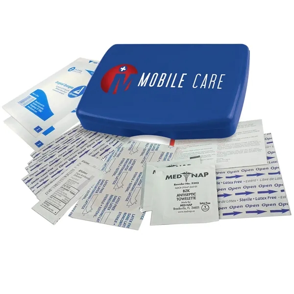 Royal Blue color option for Garyline® Express Family First Aid Kit   21 Piece
