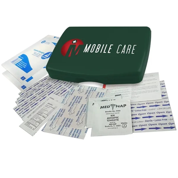Translucent Green color option for Garyline® Express Family First Aid Kit   21 Piece