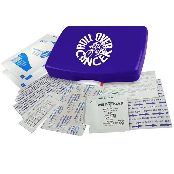 Translucent Violet color option for Garyline® Express Family First Aid Kit   21 Piece