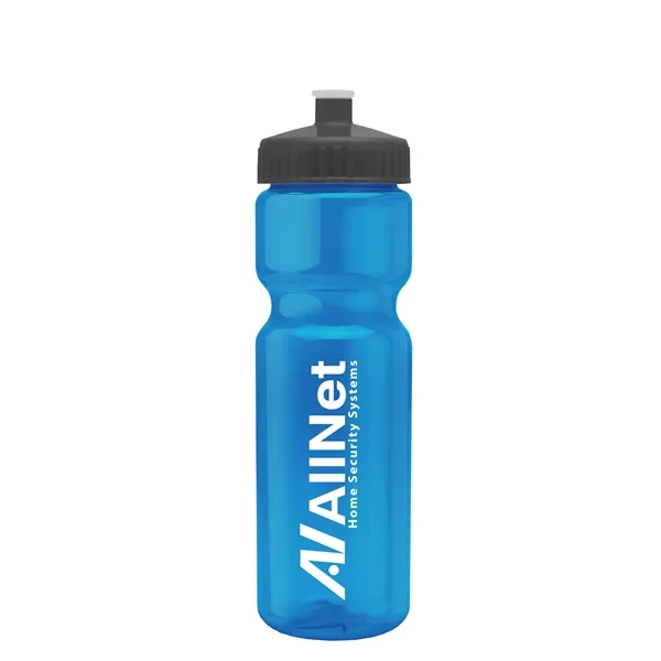 Translucent Blue color option for Garyline® Champ Bottle With Push Pull Lid   28 Oz.