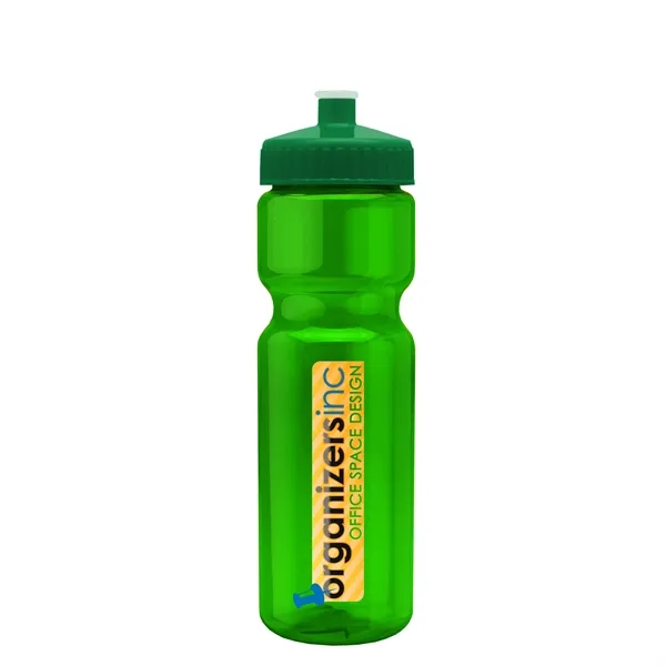 Translucent Green color option for Garyline® Champ Bottle With Push Pull Lid   28 Oz.