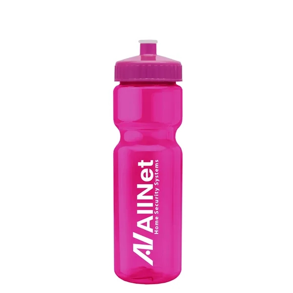Translucent Hot Pink color option for Garyline® Champ Bottle With Push Pull Lid   28 Oz.