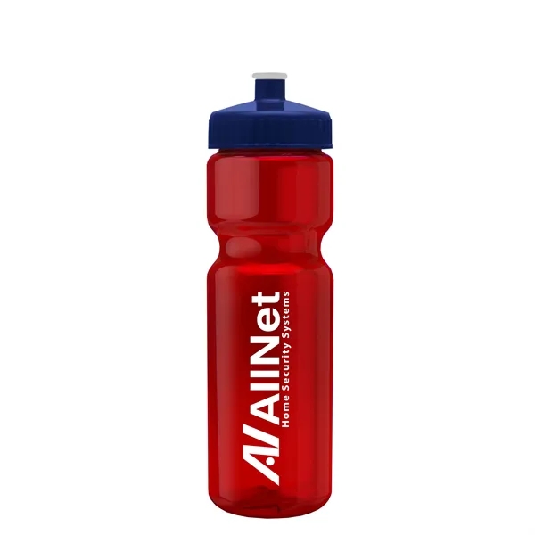 Translucent Red color option for Garyline® Champ Bottle With Push Pull Lid   28 Oz.